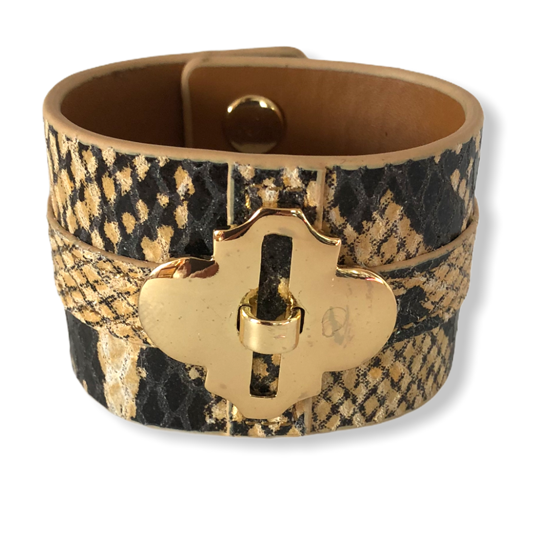 Kartusch Beige Snake Gold