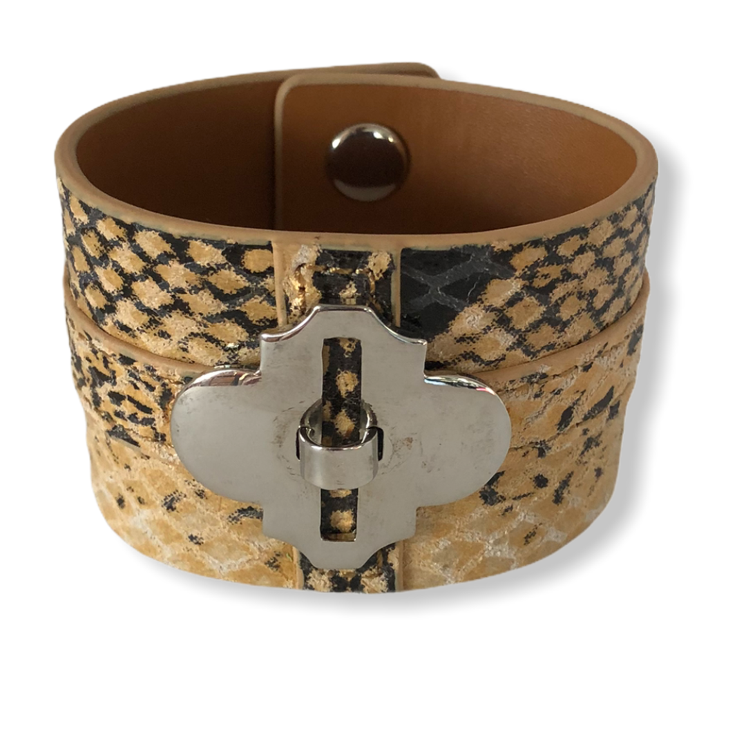 Kartusch Beige Snake Silver